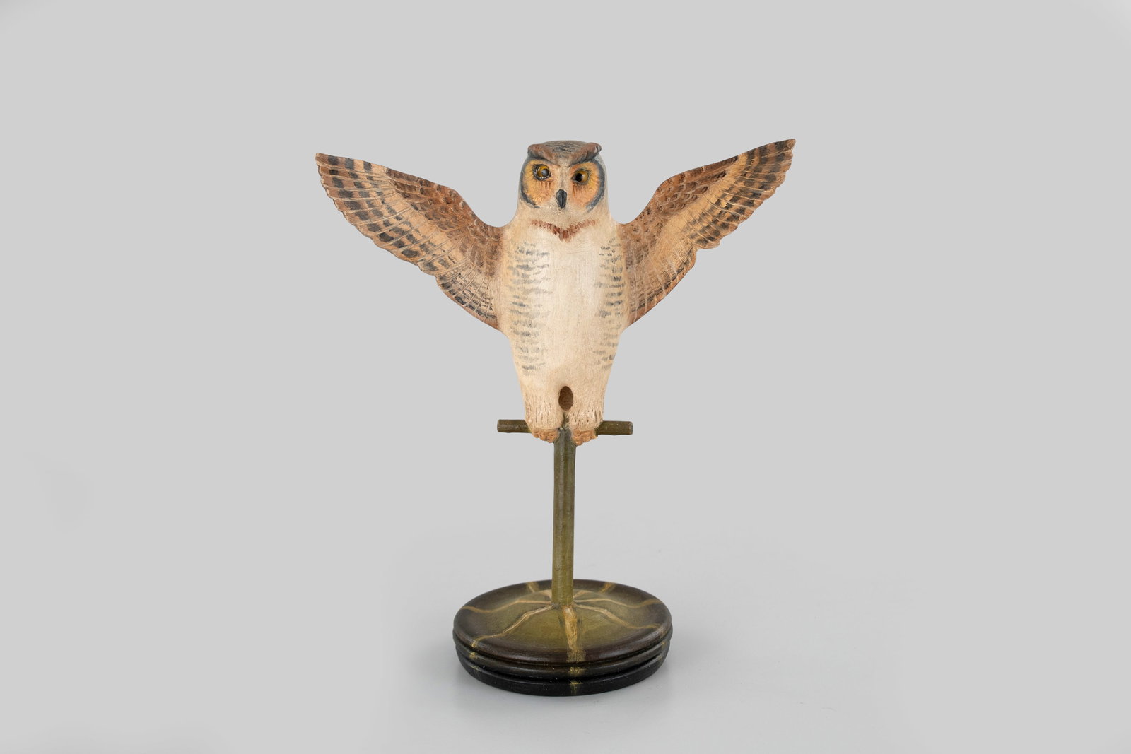 Miniature Alighting Great Horned Owl by Frank Finney (b. 1947) (1 of 5)