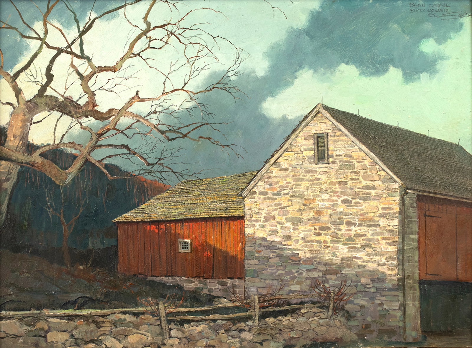 Eric Sloane (1905-1985), Barn Detail, Bucks County (1 of 3)