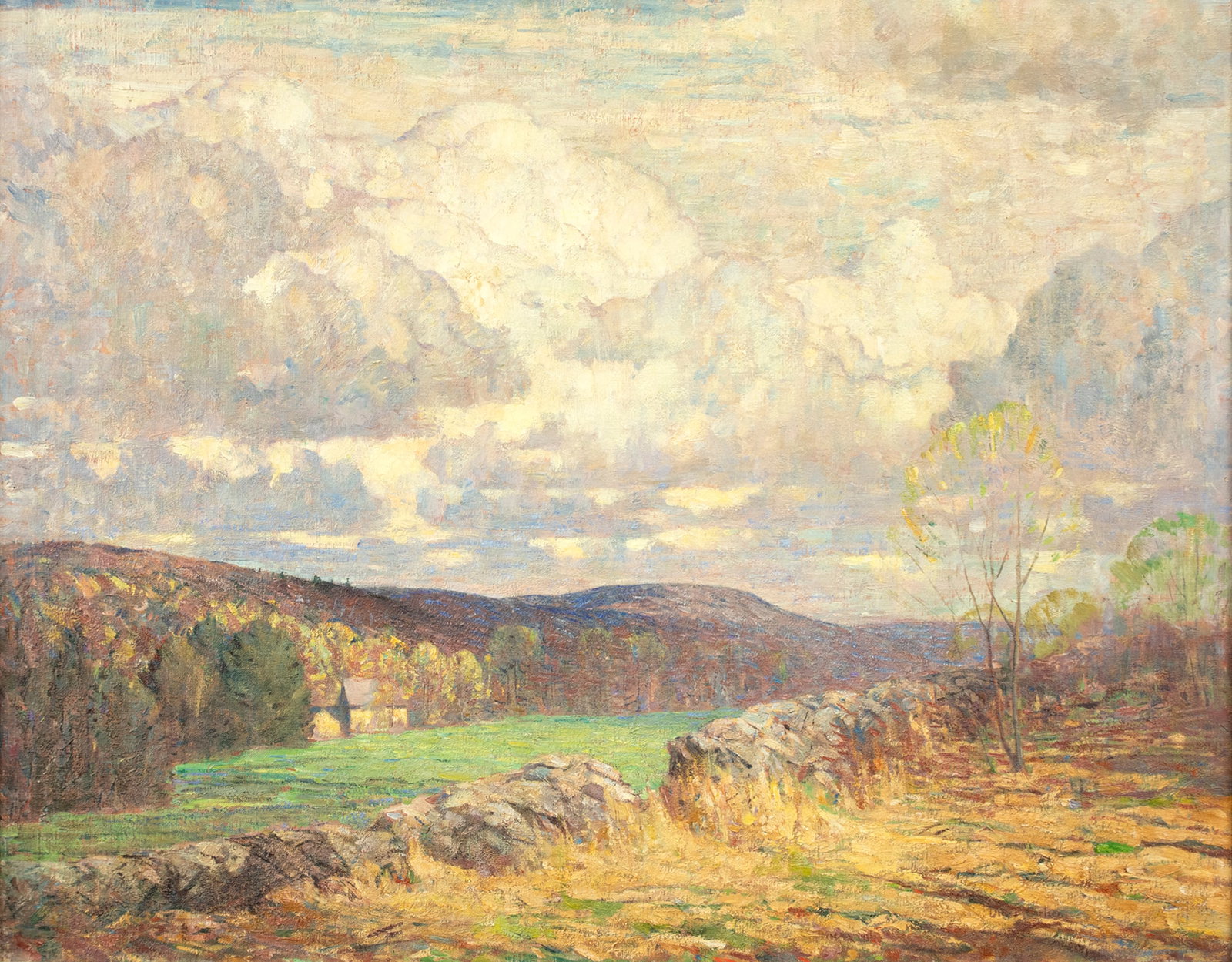 Dines Carlsen (1901-1966), The Rock Fence - Connecticut (1 of 3)