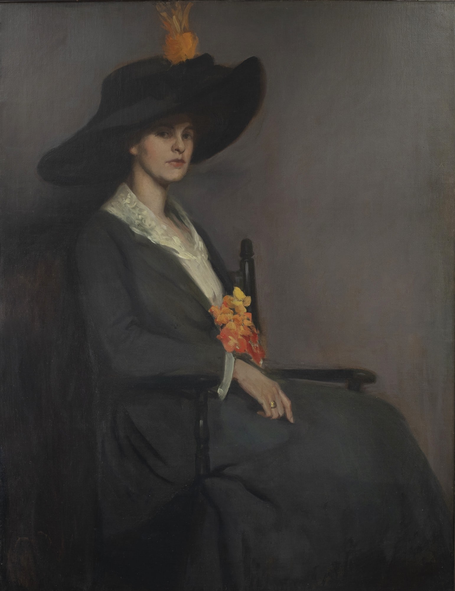 Edmund Charles Tarbell (1862-1938), The Black Hat (1 of 3)