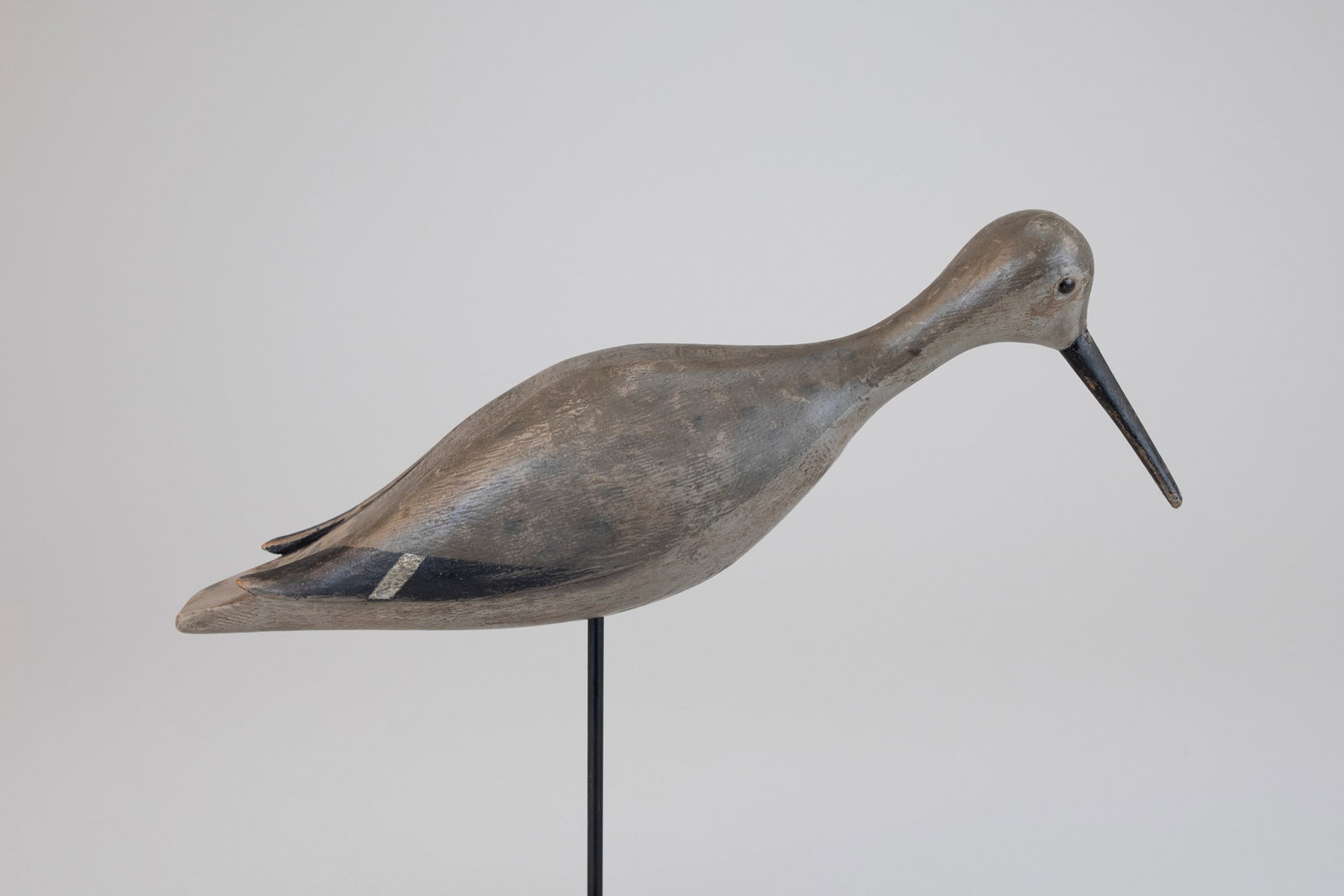 Willet by Charles W. Thomas (b. 1875): Willet Charles W. Thomas (b. 1875) Assinippi, MA, c. 1900 15 1/2 in. long A very rare oversize willet, this model was used as a model for a Mason Decoy Factory special-order decoy. Appears to be