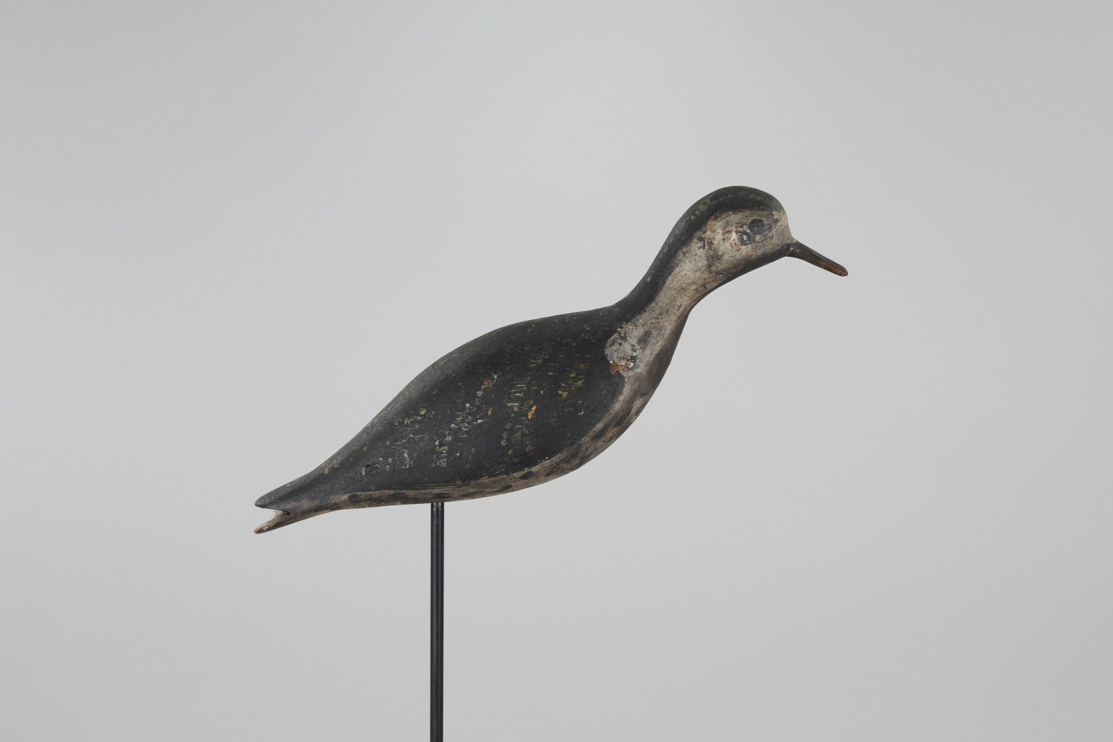 Running Golden Plover by William Mayhew: Running Golden Plover William Mayhew West Tisbury, c. 1900 12 1/4 in. long An exceedingly rare running golden plover made with a vertical body seam and finished with white, green, and gold stippling.