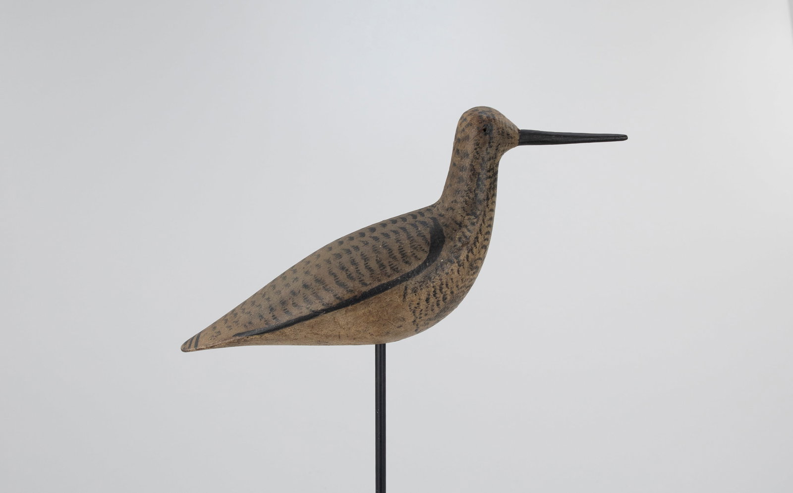 Long Port Yellowlegs: Long Port Yellowlegs Long Port, NJ, c. 1900 11 in. long Bears a "WGG" brand on the underside. Strong original paint with some flaking mostly to left side of head, and missing eyes.
