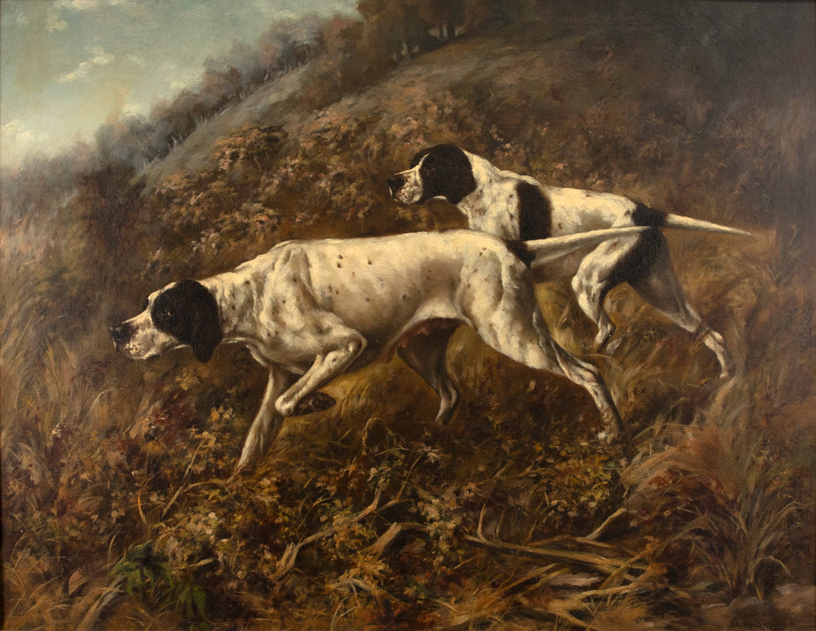 Clara Louise Van Vredenburgh (1858-1926), Two Pointers (1 of 3)