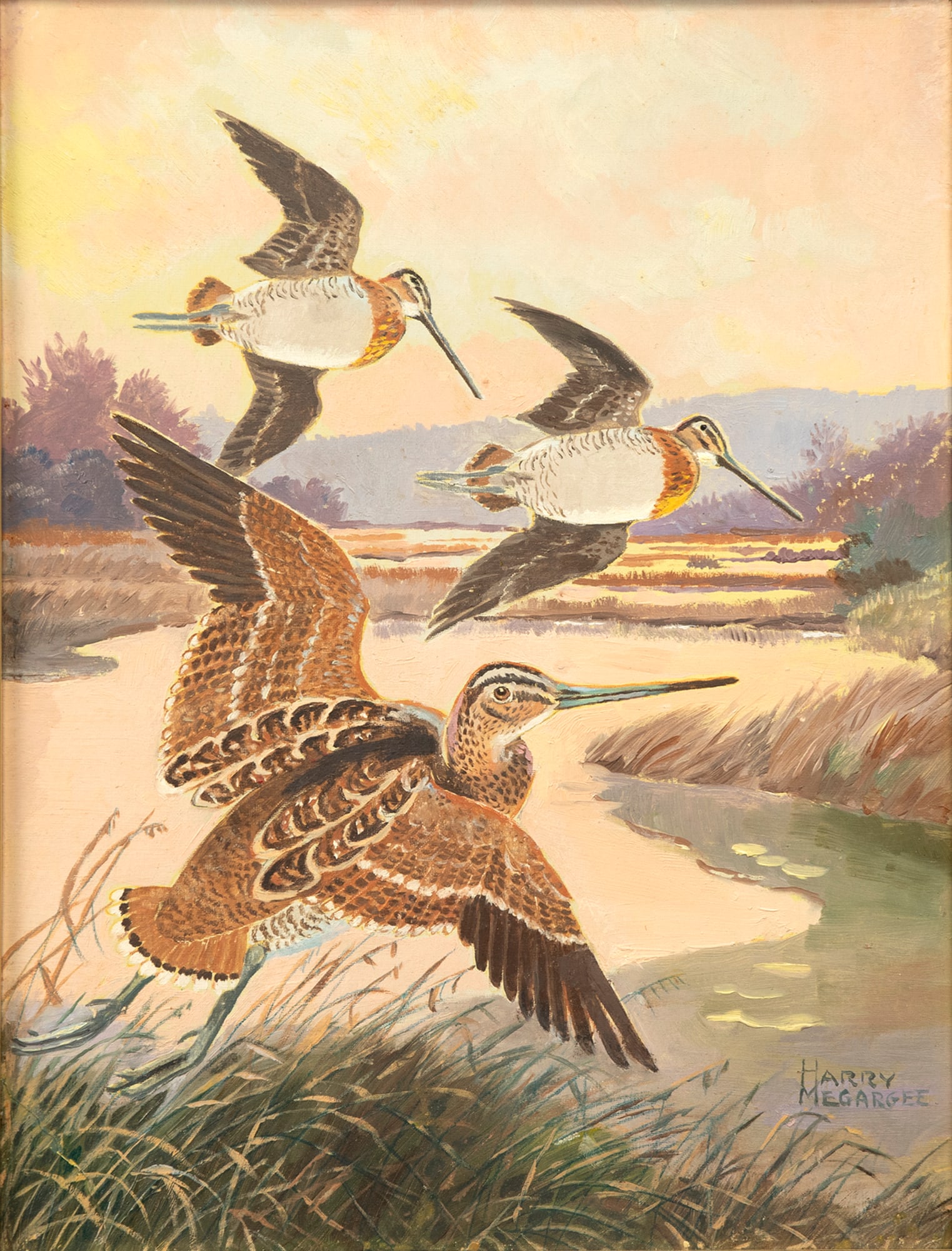 Henry P. Megargee (1887-1978), Four Bird Paintings: Henry P. Megargee (1887-1978) Four Bird Paintings each oil on board Inscriptions on the backs of several of these works show the artist sold them to The US Playing Card Co., who then had "the exclusiv