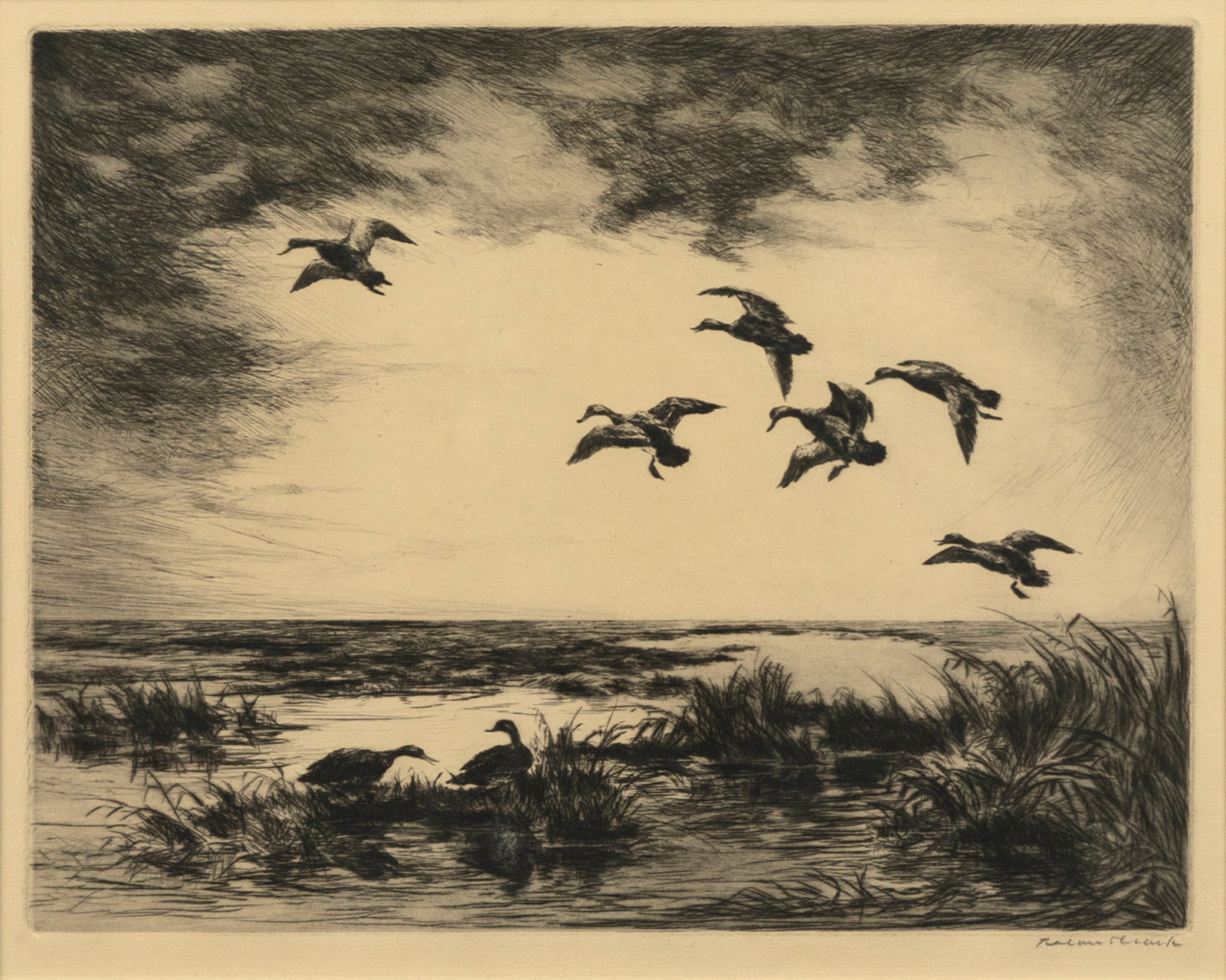 Roland H. Clark (1874-1957), Evening Flight (1 of 3)