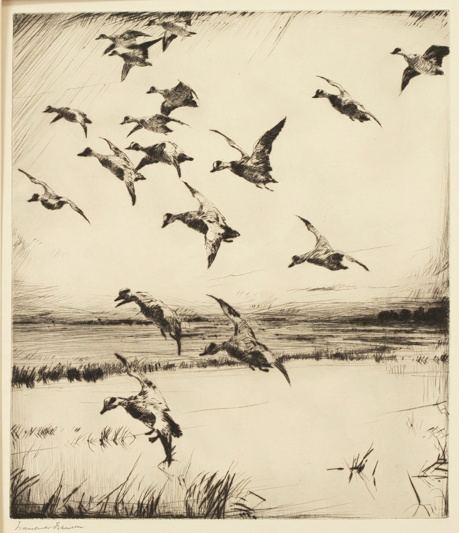 Frank W. Benson (1862-1951), Here They Come! (1 of 3)
