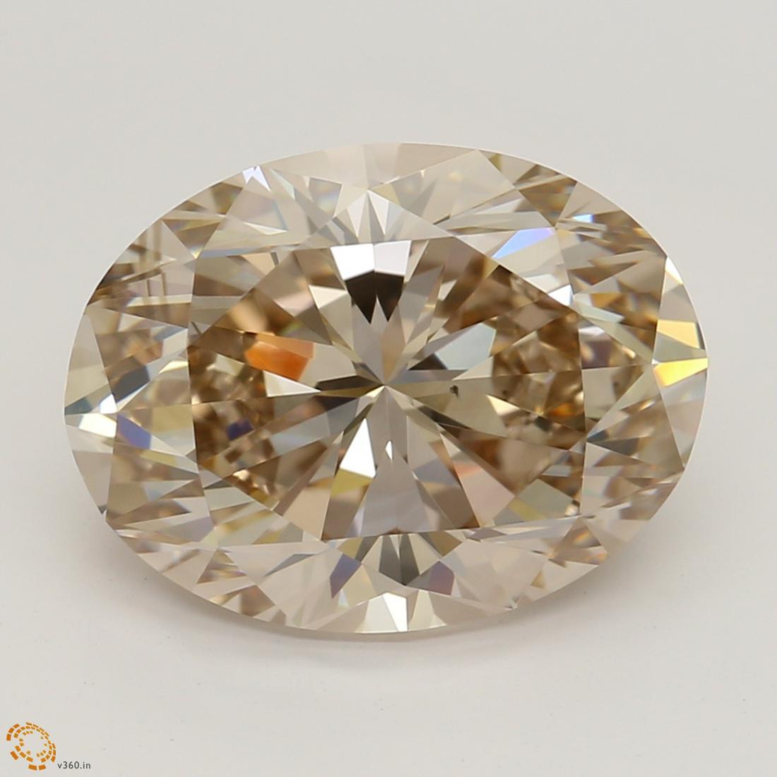 3.11 ct, Orange-Brn./VS2, Oval cut Diamond: Carat: 3.11 Cut: Oval Color: Natural Fancy Orange-Brown Even Clarity: VS2 Symmetry: Very Good Polish: Excellent Fluorescence: None Report: GIA (Gemological Institute of America) Graded Certificate App