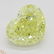 2.01 ct, Yellow/VVS1, Heart cut Diamond