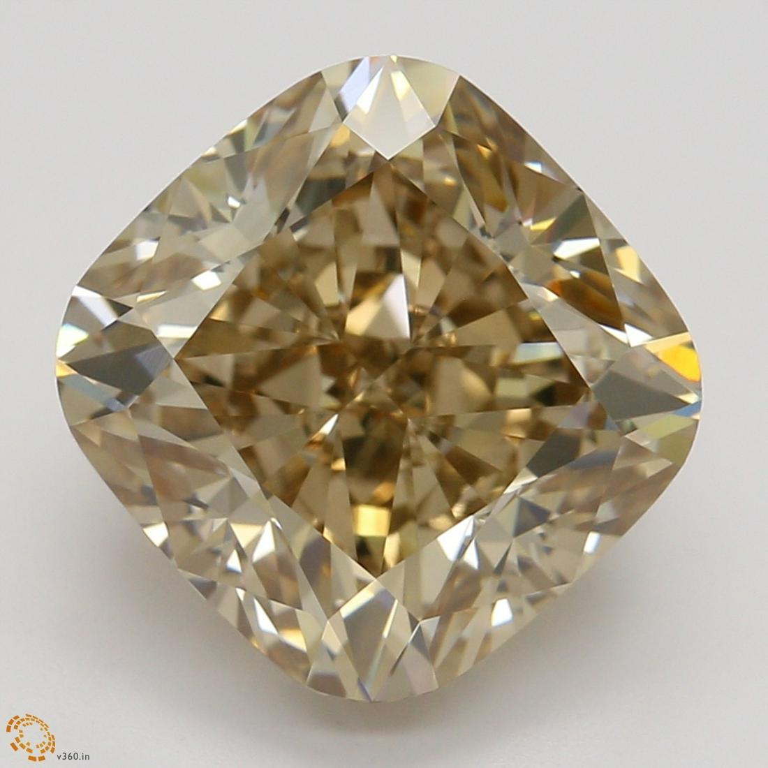 3.55 ct, Orange Brown/VVS2, Cushion cut GIA Graded Diamond: Click here to view HD 360 Spinning Image GIA G