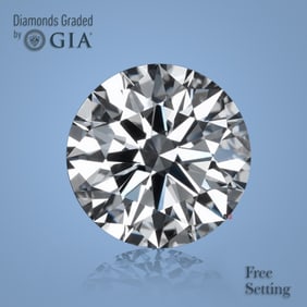 NO-RESERVE LOT: 1.51 ct, Round cut GIA Graded Diamond