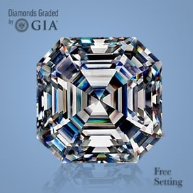 2.20 ct, Color E/VS1, Sq. Emerald cut GIA Graded Diamond