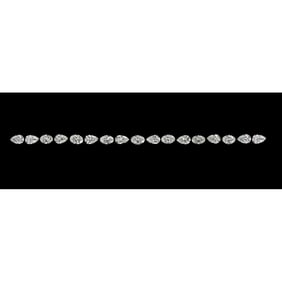 17.14 ct Pear & Oval Cut Diamond Tennis Bracelet Layout Set