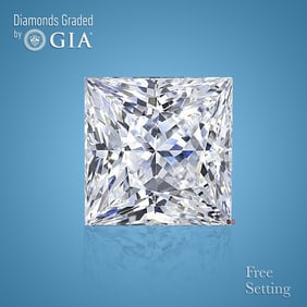 NO-RESERVE LOT: 1.51 ct, Princess cut GIA Graded Diamond