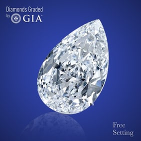 10.28 ct, Color D/VS2, Pear cut GIA Graded Diamond
