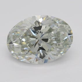 1.50 ct, Fancy Lt. Gray Yellow Green/VVS1, Oval cut GIA Graded Diamond