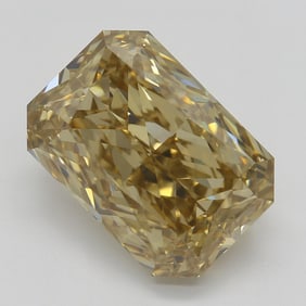 3.01 ct, Fancy Brn. Yellow/IF, Type IIa Radiant cut GIA Graded Diamond