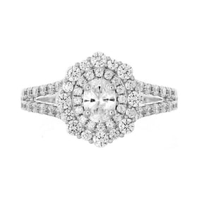18kt White Gold 1.46ct Diamond Oval cut Engagement Ring