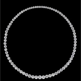 59.47 ct Round Cut Diamond Necklace Layout Set