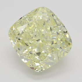 5.01 ct, Fancy Lt. Yellow/VVS1, Cushion cut GIA Graded Diamond