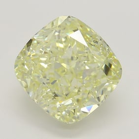 2.78 ct, Fancy Lt. Yellow/VVS2, Cushion cut GIA Graded Diamond