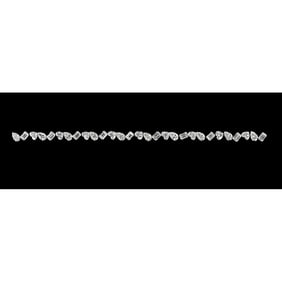 15.09 ct Princess, Heart & Emerald Cut Diamond Tennis Bracelet Layout Set