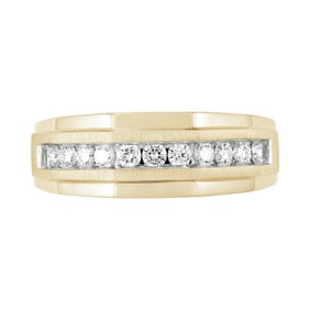 18kt Yellow Gold .46ct Diamond Men's Band