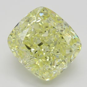 5.06 ct, Fancy Yellow/VVS2, Cushion cut GIA Graded Diamond