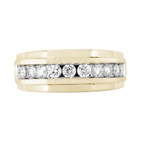 18kt Yellow Gold .96ct Diamond Men's Band
