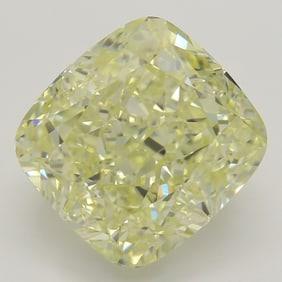 5.02 ct, Fancy Lt. Yellow/VS2, Cushion cut GIA Graded Diamond