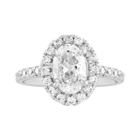 18kt White Gold 2.69ct Diamond Oval cut Engagement Ring