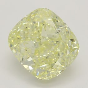 1.72 ct, Fancy Lt. Yellow/VVS2, Cushion cut GIA Graded Diamond