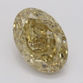 3.08 ct, Fancy Brn. Yellow/IF, Type IIa Oval cut GIA Graded Diamond