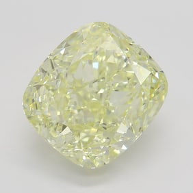 3.64 ct, Fancy Lt. Yellow/VVS2, Cushion cut GIA Graded Diamond