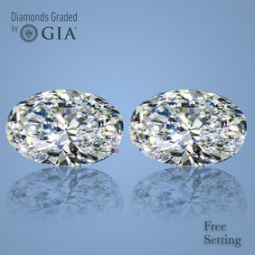 6.03 ct Oval cut GIA Graded Diamond Pair