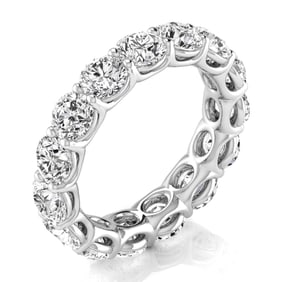 14k White Gold 5.40 ct Round Cut Diamond Eternity Band