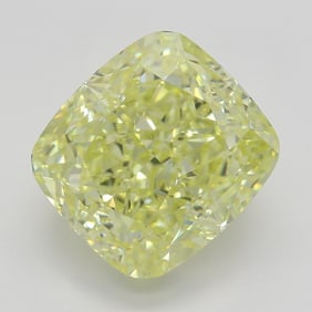 4.25 ct, Yellow/VVS1, Cushion cut GIA Natural Diamond