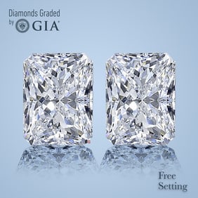 10.45 ct Radiant cut GIA Graded Natural Diamond Pair