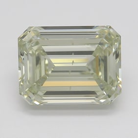 1.50 ct, Lt. Gray Green Yellow/VS2, Emerald cut GIA Natural Diamond