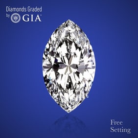 4.08 ct, Color D/FL, Type IIA Marquise cut GIA Natural Diamond
