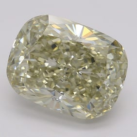 3.01 ct, Brn. Green Yellow/VS2, Cushion cut GIA Natural Diamond