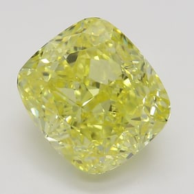3.17 ct, Intense Yellow/VVS1, Cushion cut GIA Natural Diamond