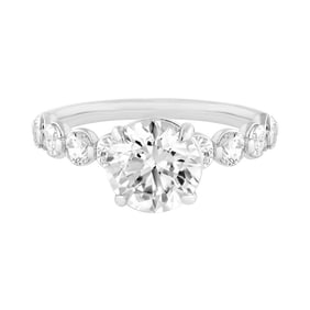 18kt White Gold 4.10ct Diamond Round cut Engagement Ring