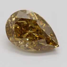 3.27 ct, Brown Yellow/VVS1, Type IIA Pear cut GIA Natural Diamond