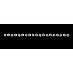 19.11 ct Round & Princess Cut Diamond Tennis Bracelet Layout Set