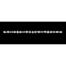 19.15 ct Mix Cut Diamond Tennis Bracelet Layout Set