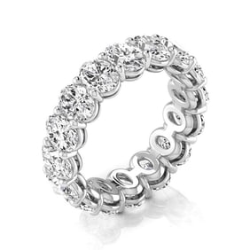 18kt White Gold Oval cut 4.88ct Diamond Eternity band