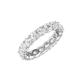18kt White Gold Round cut 3.42ct Diamond Eternity band