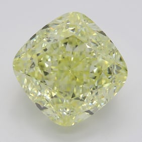 5.02 ct, Yellow/VVS1, Cushion cut GIA Natural Diamond