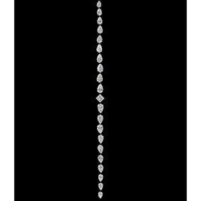 14.74 ct Pear & Princess Cut Diamond Tennis Bracelet Layout Set